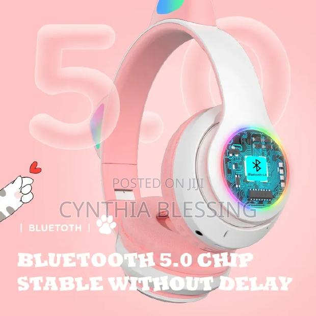 Cat Ears Bluetooth Wireless Headphones With Mic - thumbnail 5