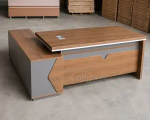 Director's Wooden L-Shaped Table-180cm