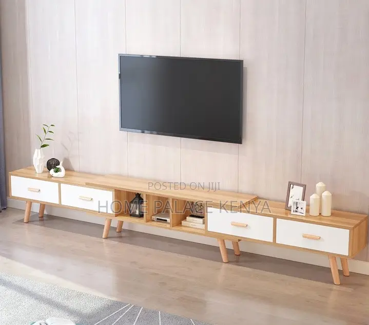 Tv Cabinet: Retractable Wooden Tv Stand