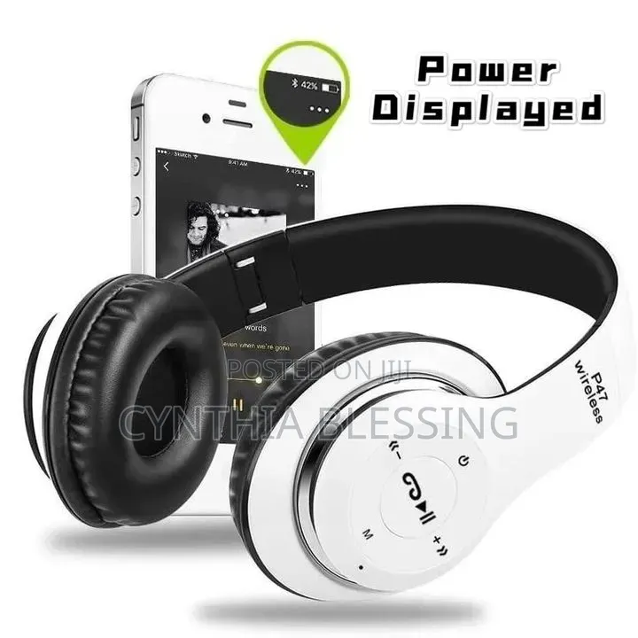 P47 Wireless Stereo Bass Bluetooth Headphones Foldable