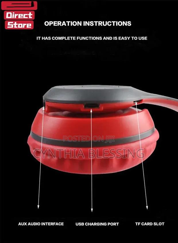P47 Wireless Stereo Bass Bluetooth Headphones Foldable - thumbnail 8