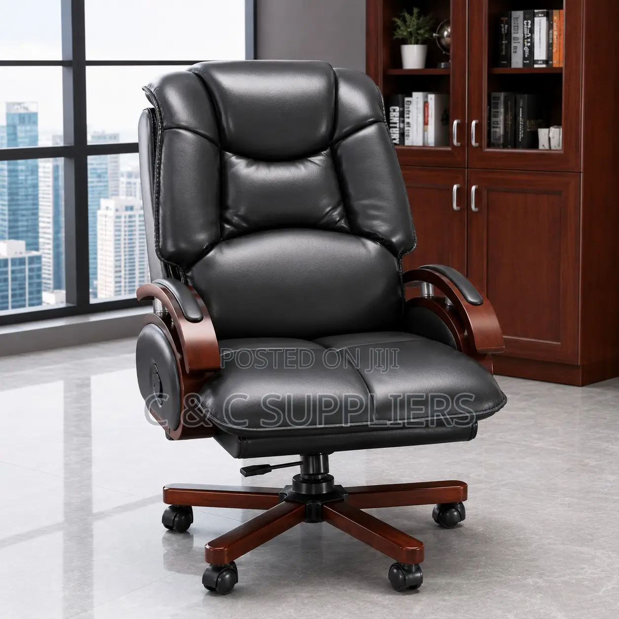 Ceo Executive Seat With Wooden Armrest
