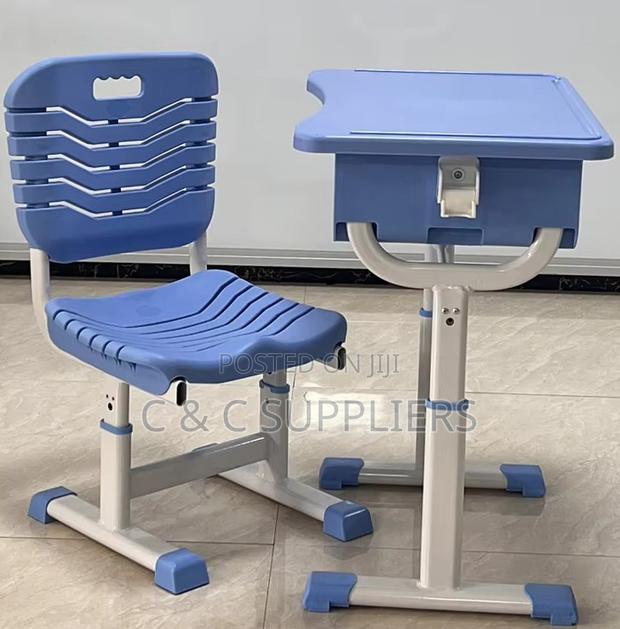 Modern Blue Home Kid's Desk Chair Set