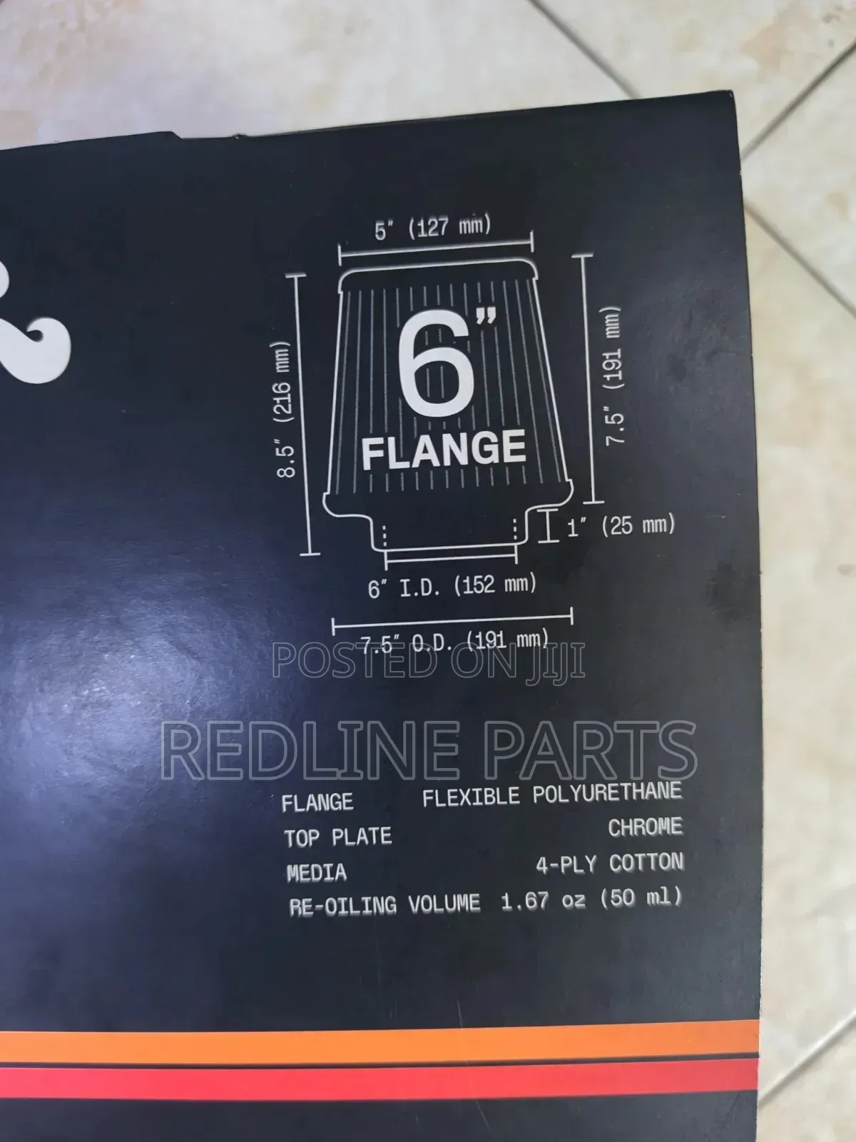 K N Air Filter 6"