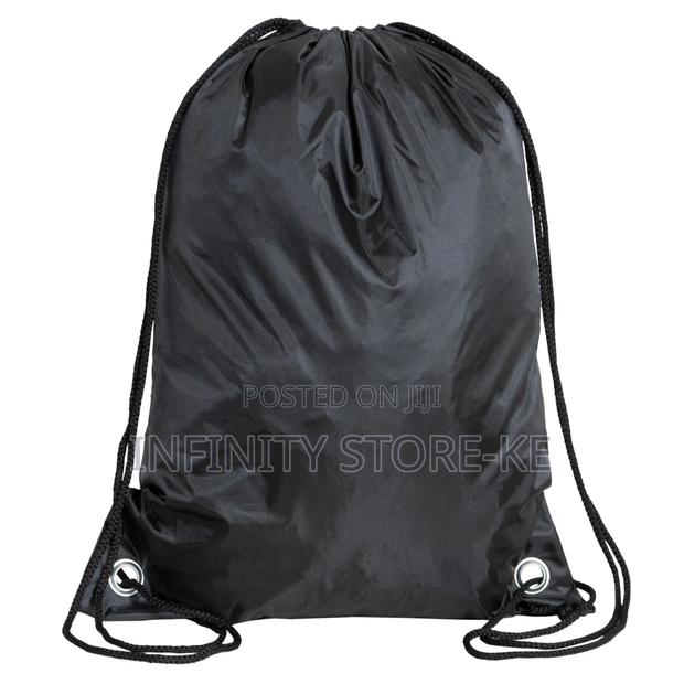 Waterproof Black Pull String Back Bag - main view