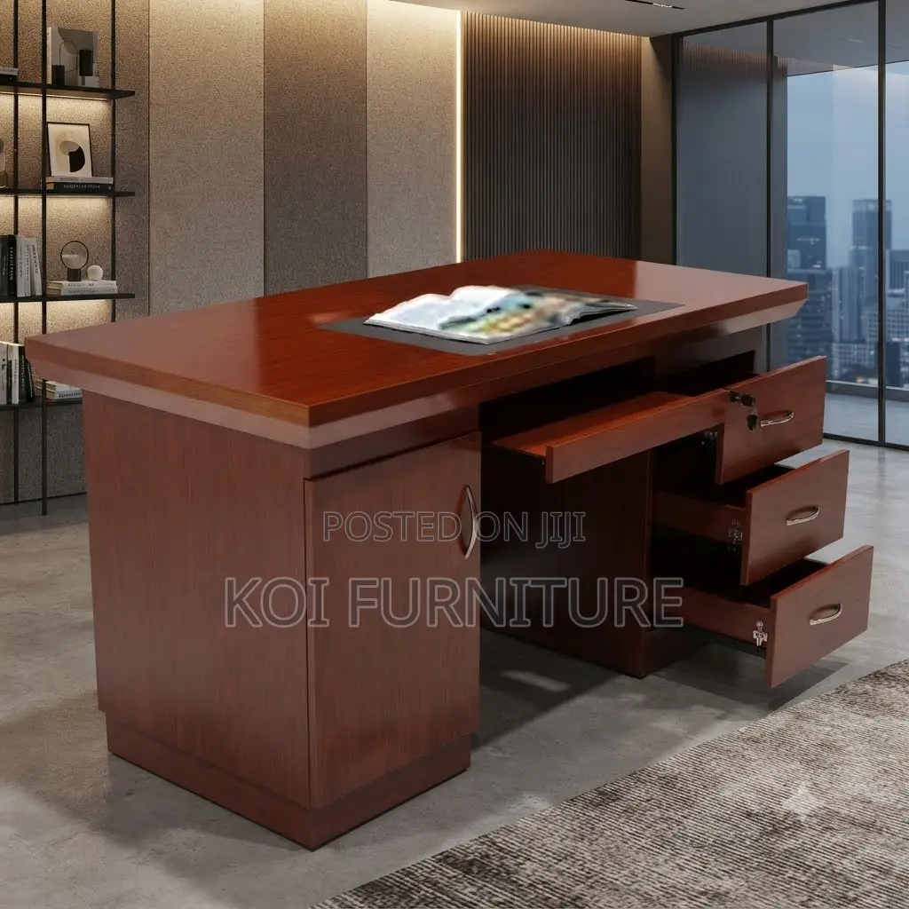 Office Desk; 1.2 Meter Executive Merkel Mahogany Desk