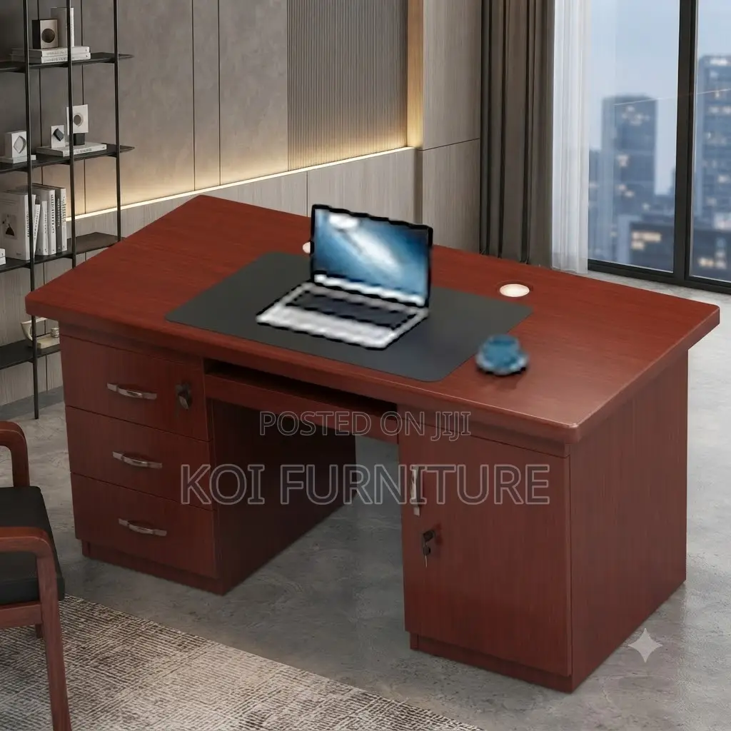 Office Desk; 1.2 Meter Executive Merkel Mahogany Desk