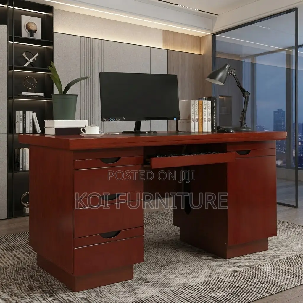 Office Desk; 1.2 Meter Executive Merkel Mahogany Desk