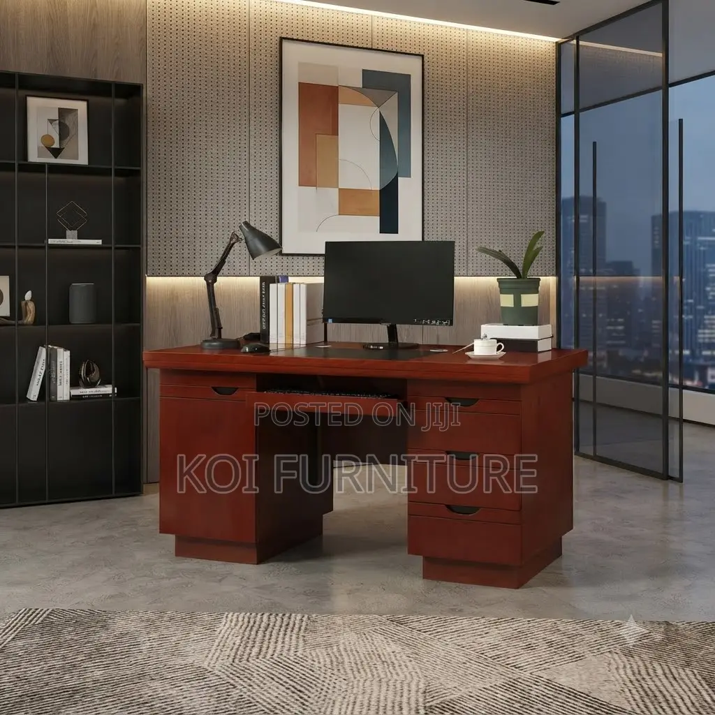 Office Desk; 1.2 Meter Executive Merkel Mahogany Desk