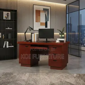 Office Desk; 1.2 Meter Executive Merkel Mahogany Desk