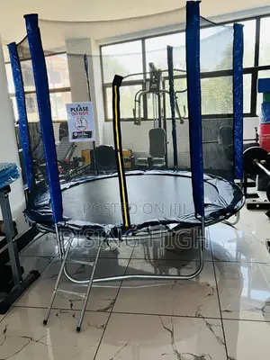 8ft Outdoor Fitness Fun Trampoline With Safety Padding