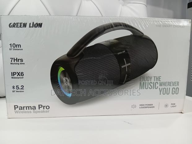 This Is a Green Lion Parma Pro Wireless Speaker.