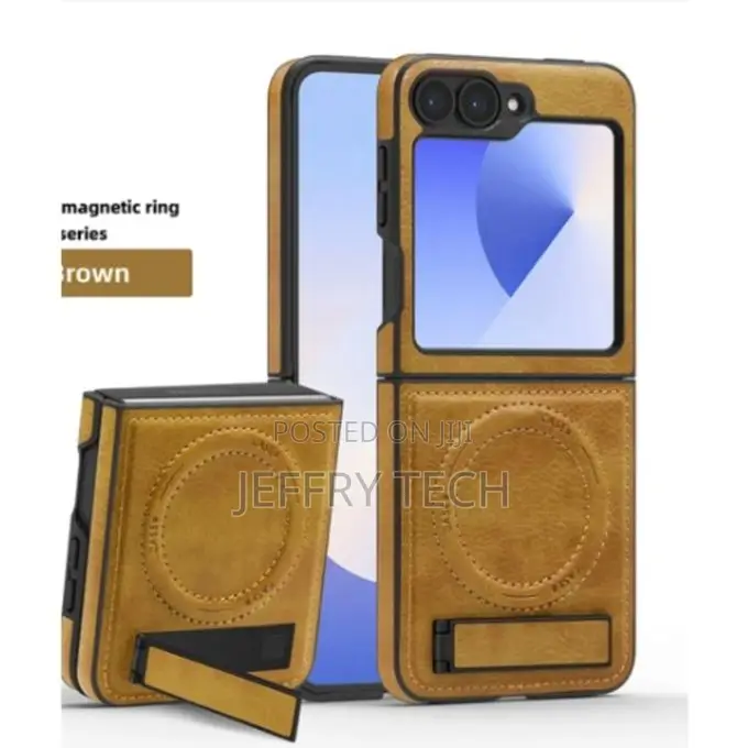 Samsung Zflip 7 Leather Magsafe Rugged Case