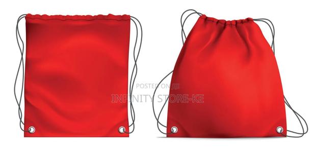 Red Waterproof Pull String Back Bag - main view