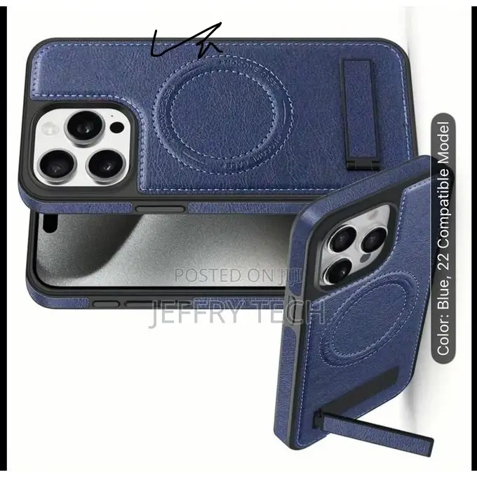Pouch iPhone 16 Pro Max ,Luxury Leather With Stand Back Case