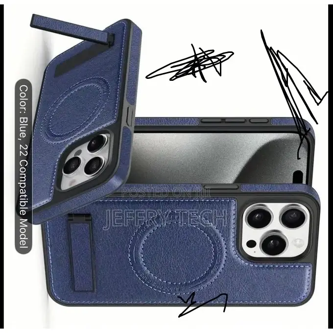 Pouch iPhone 16 Pro Max ,Luxury Leather With Stand Back Case