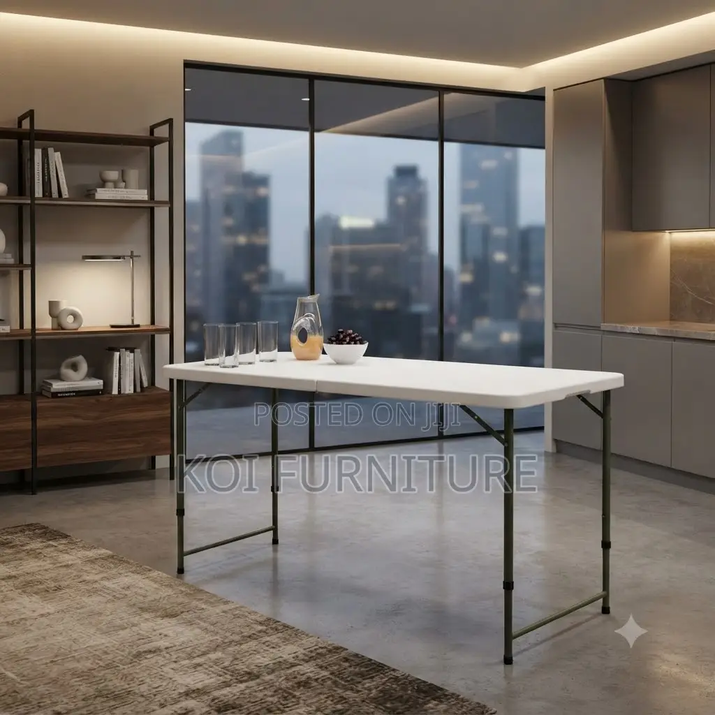 Home Table; Foldable White Gradens Dining Table