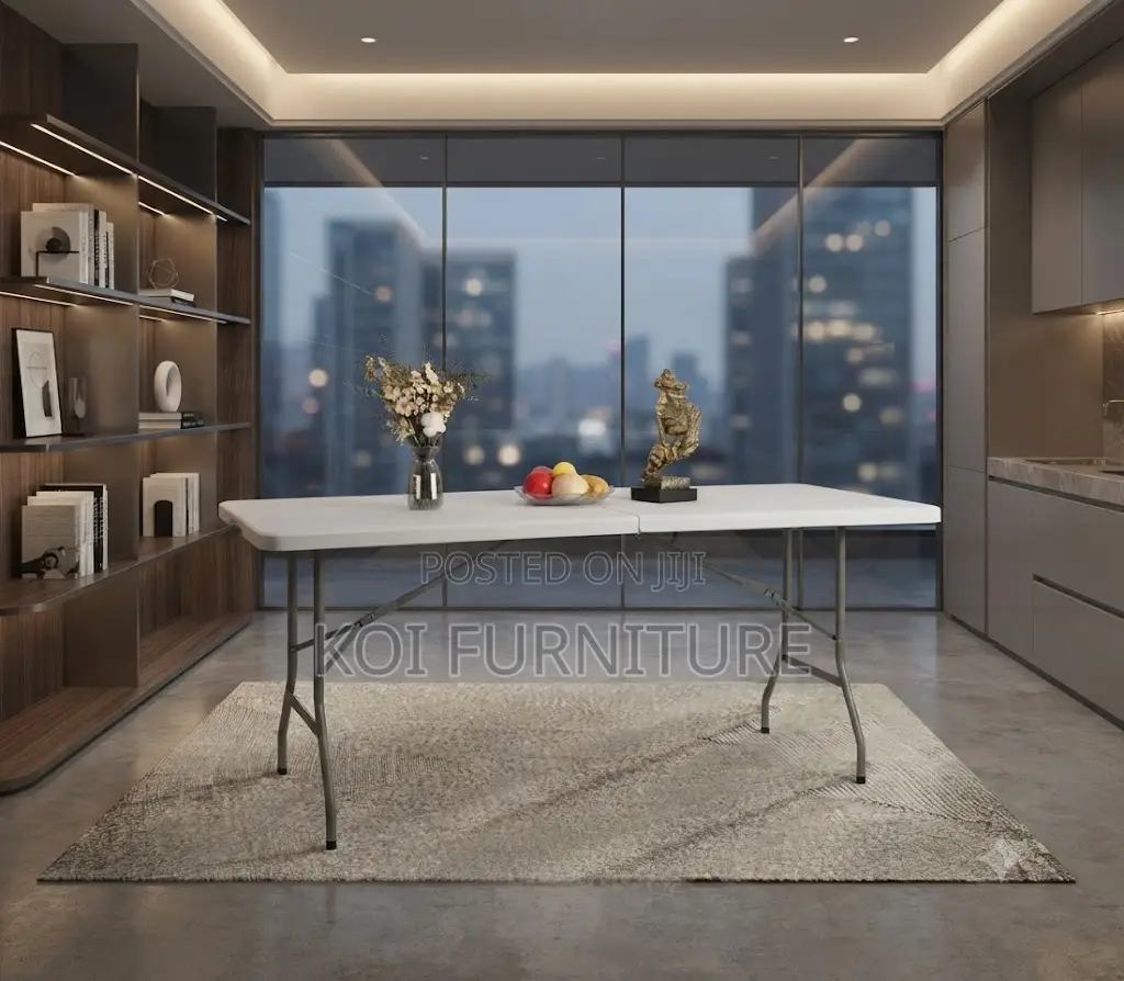 Home Table; Foldable White Gradens Dining Table