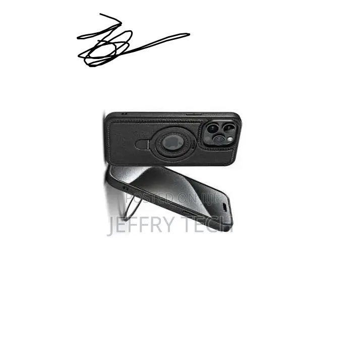 Leather Case Magsafe Defender Case With Kckstand for iPhone 16 Pro Max