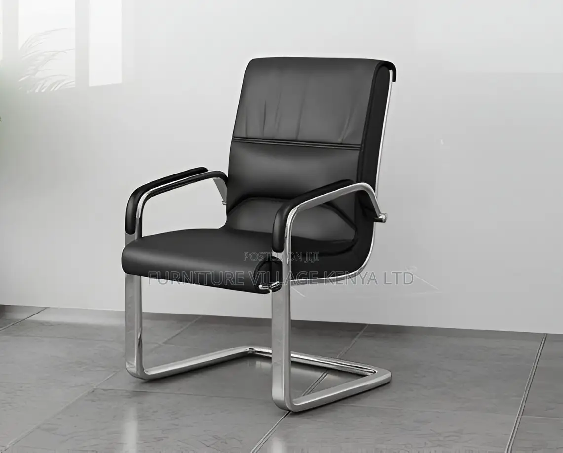 Ergonomic Modern Leather Sledbase Office Chair