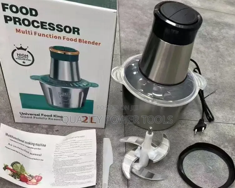 *2l Stainless Steel Electric Food Chopper Processor and Meat Mincer.