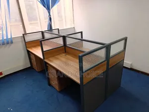 Office 4 Way Brown Workstation