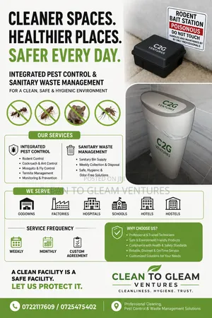 Integrated Pest Management/Professional Cleaning/Property Hygiene Sols