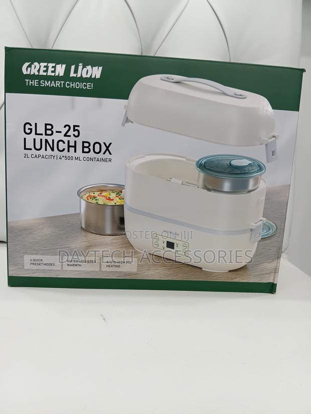 Green Lion Portable Electric Lunch Box 2-in-1 Food Warmer.