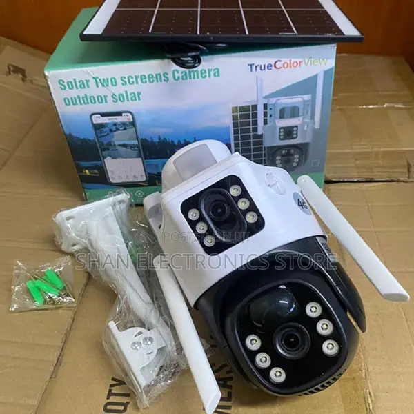 Full Pan-Tilt-Zoom (Ptz)360-Degree Control 4g Dual Lens Solar PTZ Cam