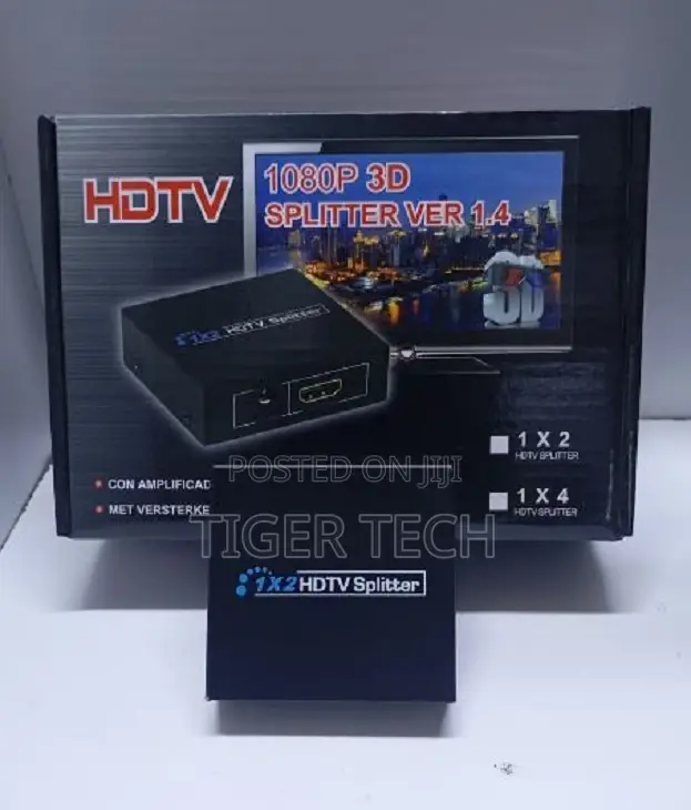 One Source, Two Displays 1x2 HDTV Splitter Signal Display Device