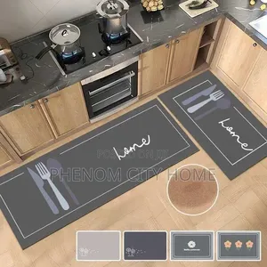 2pc Antislip Rubber Kitchen Mats