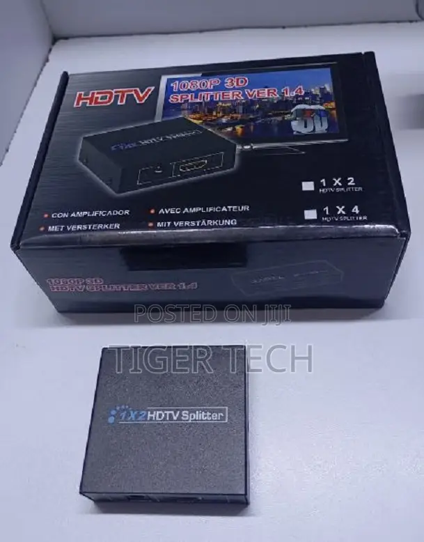 1x2 HDTV Splitter- Universal Compatible With Hdmi-Enabled Devices