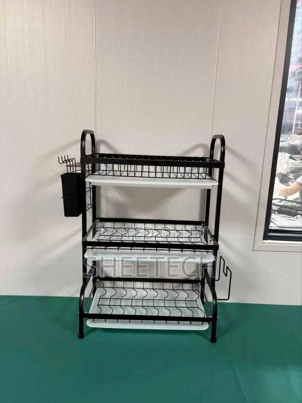 Black Advanced 3 Layer Dish Rack