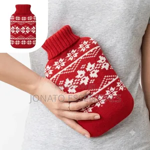 Hot Water Bottle With Removable Knitted Cover - 2l Warm Water Bag