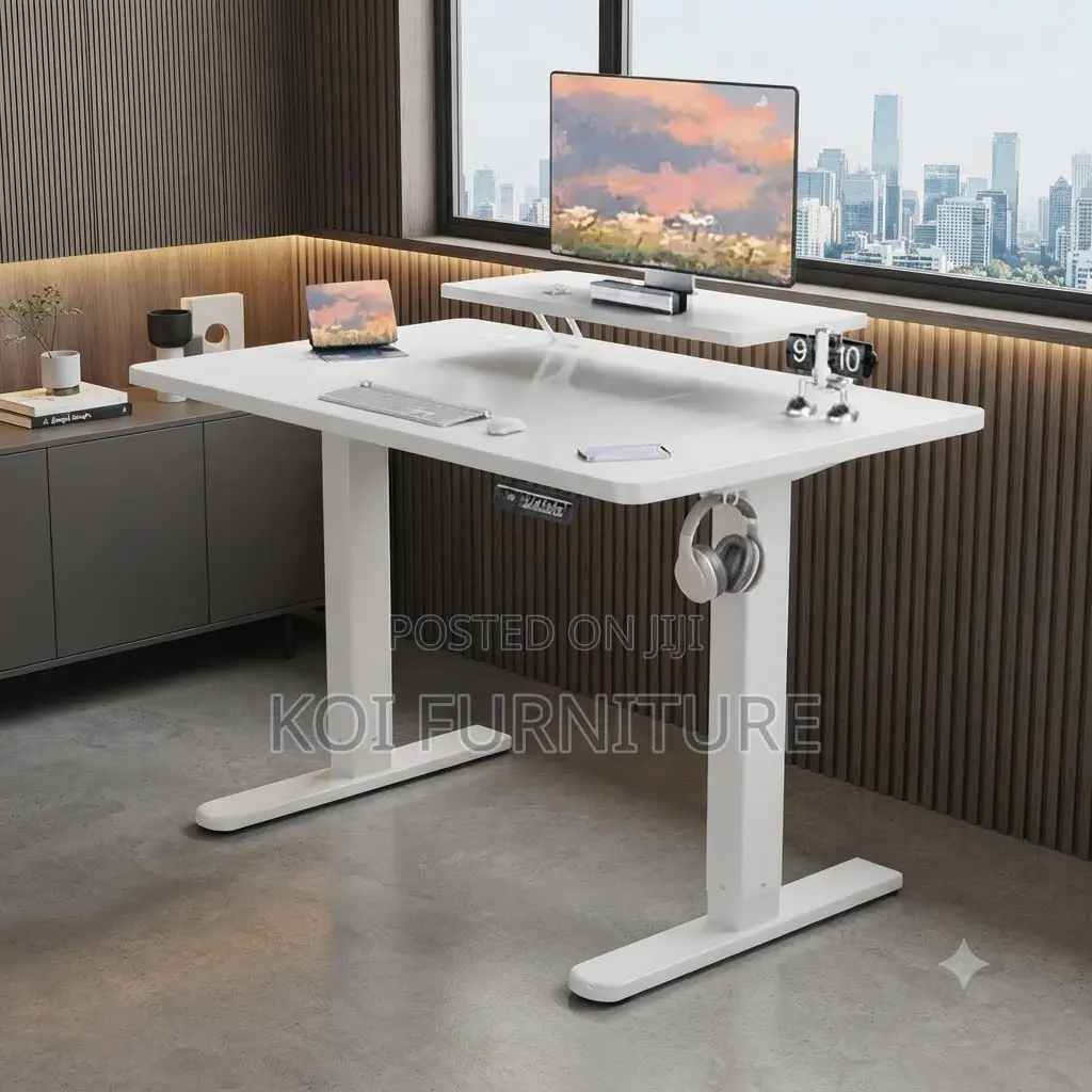 Office Desk; 1.4 Meter Electric Justus Adjustable Desk