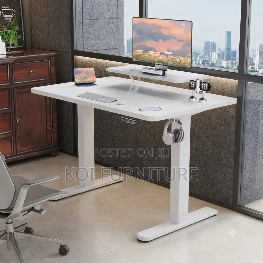 Office Desk; 1.4 Meter Electric Justus Adjustable Desk