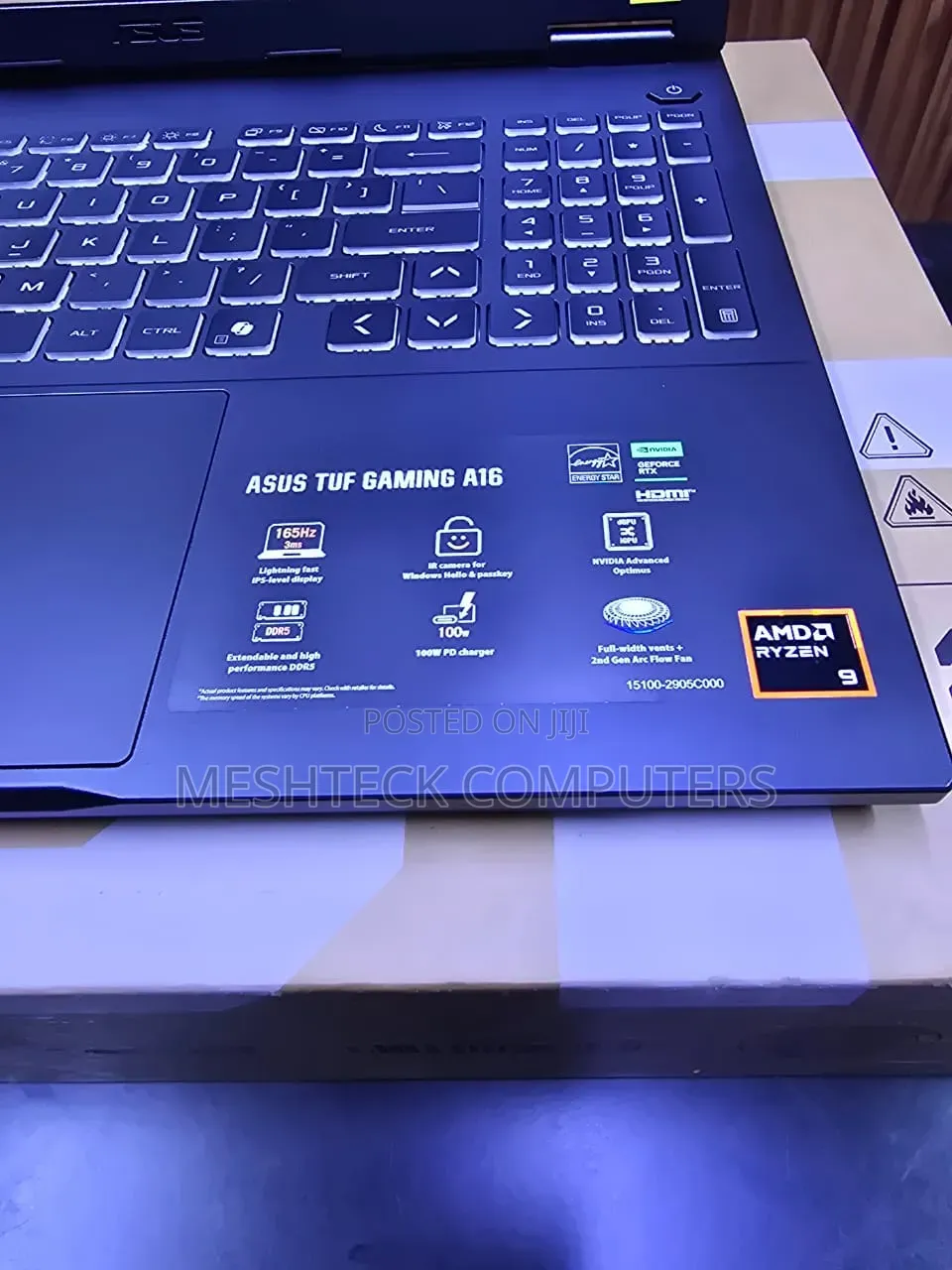 New Laptop Asus TUF Gaming F16 32GB AMD Ryzen 9 SSD 1T
