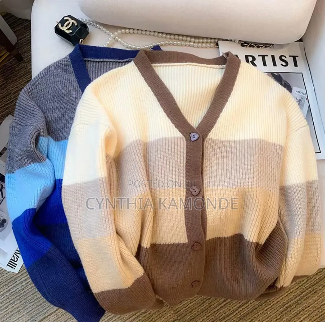 Block Knit Cardigan