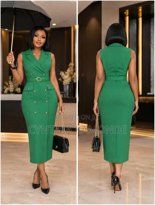 Belted Blazer Midi Dress - main view