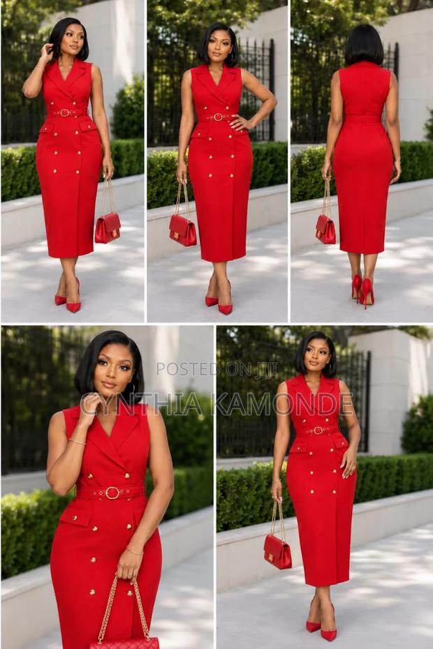 Belted Blazer Midi Dress - thumbnail 3
