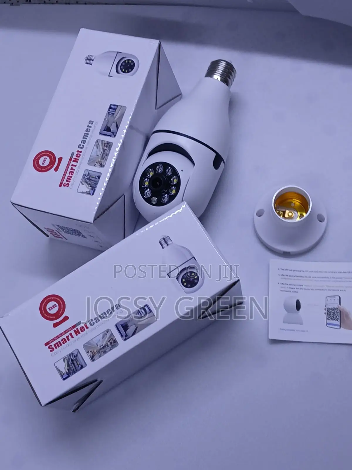V380 App Compatible Smart Bulb Camera for Home Office Security