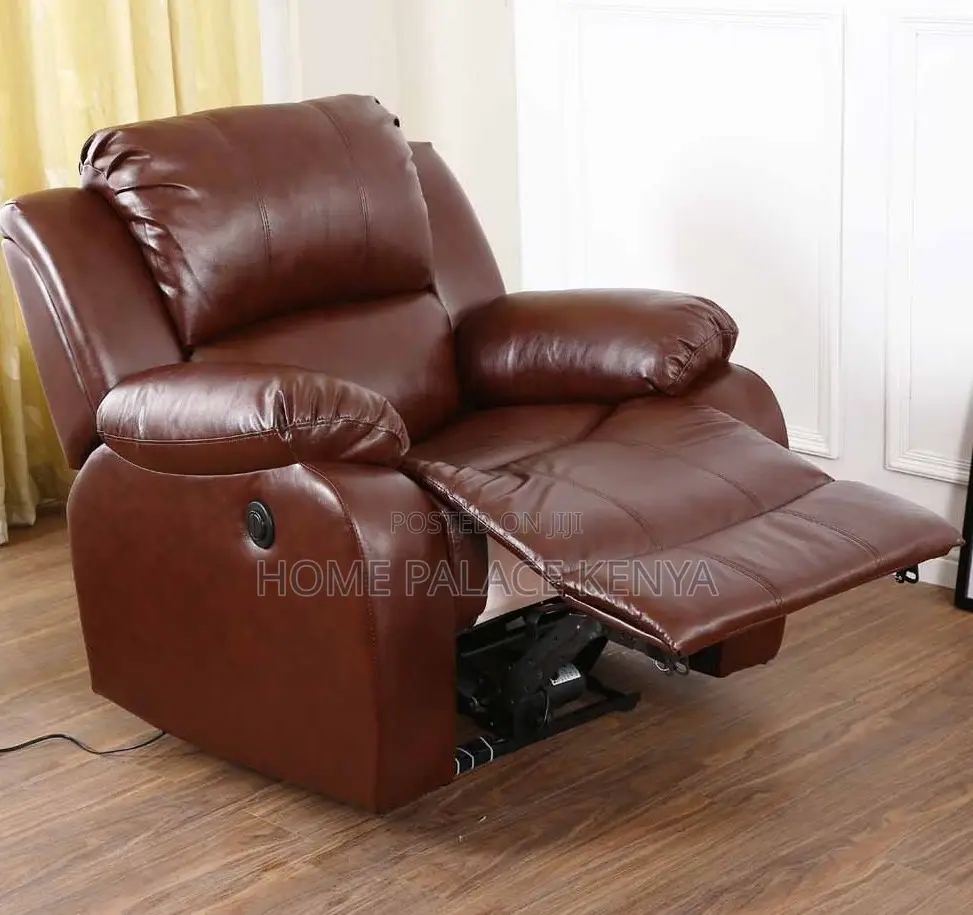 Home Sofa: Brown Tan Single Recliner
