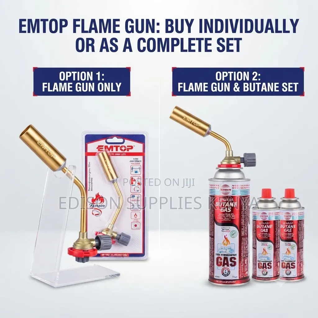 Flame Gun Emtop Brazing Gun Safety Fire Portable Butane Torch Gas Can