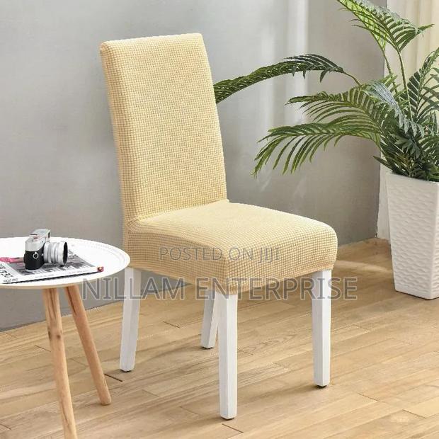 Slip, Jacquard Material Dining Chairs Seat Covers - thumbnail 2