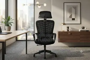 Office Chairs; Mesh High Back Ergonomic Office Recliner Fabric Seat