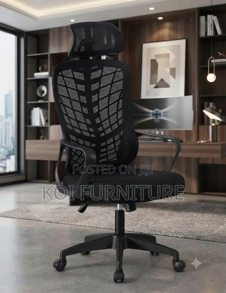 Office Chairs; Mesh High Back Ergonomic Office Recliner Fabric Seat