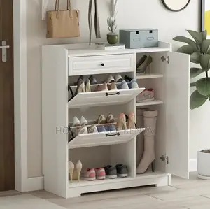 Shoe Rack: Foyer Tipping Wooden Storage Rack