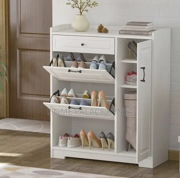 Shoe Rack: Foyer Tipping Wooden Storage Rack