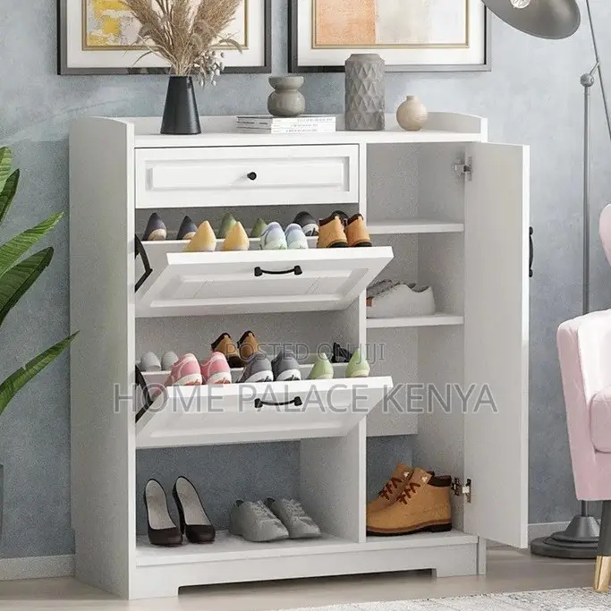 Shoe Rack: Foyer Tipping Wooden Storage Rack