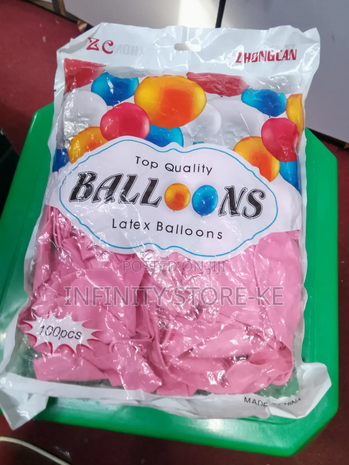 100 Piece Pink Latex Balloons